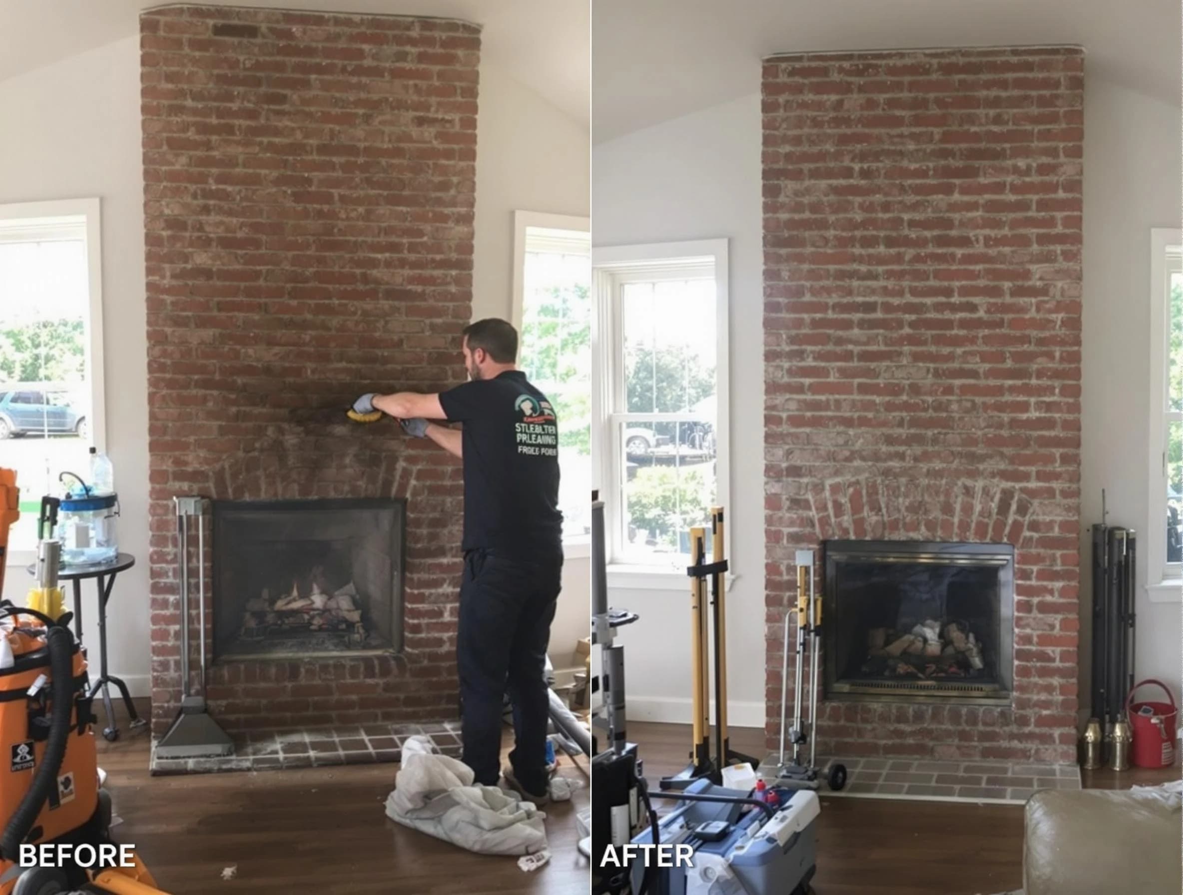 Finished chimney sweeping service by Lyndhurst Chimney Sweep in Lyndhurst, NJ
