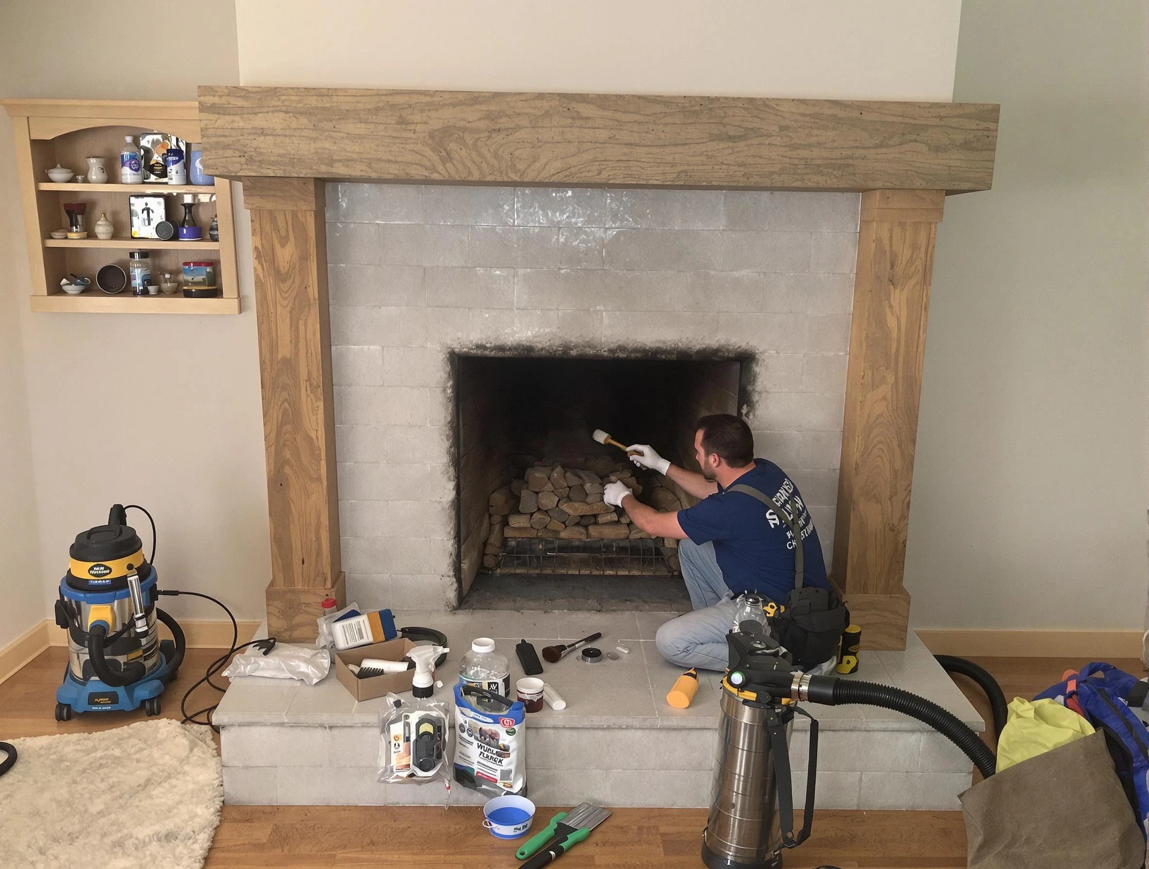 Detailed creosote removal process by Lyndhurst Chimney Sweep in Lyndhurst, NJ