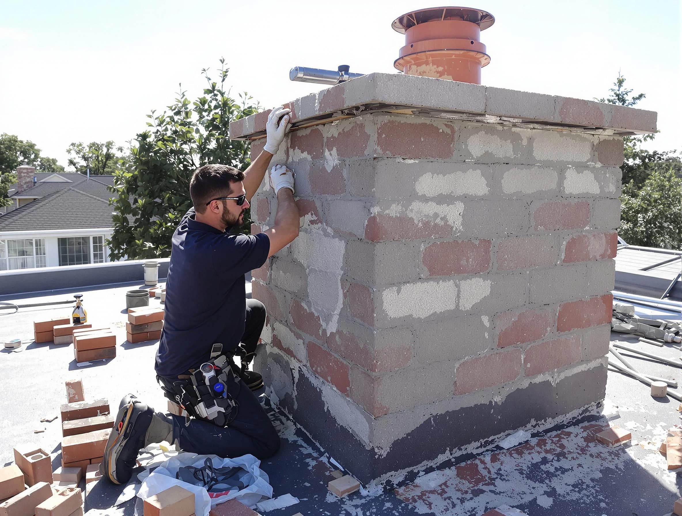 Advanced chimney repair process by Lyndhurst Chimney Sweep in Lyndhurst, NJ