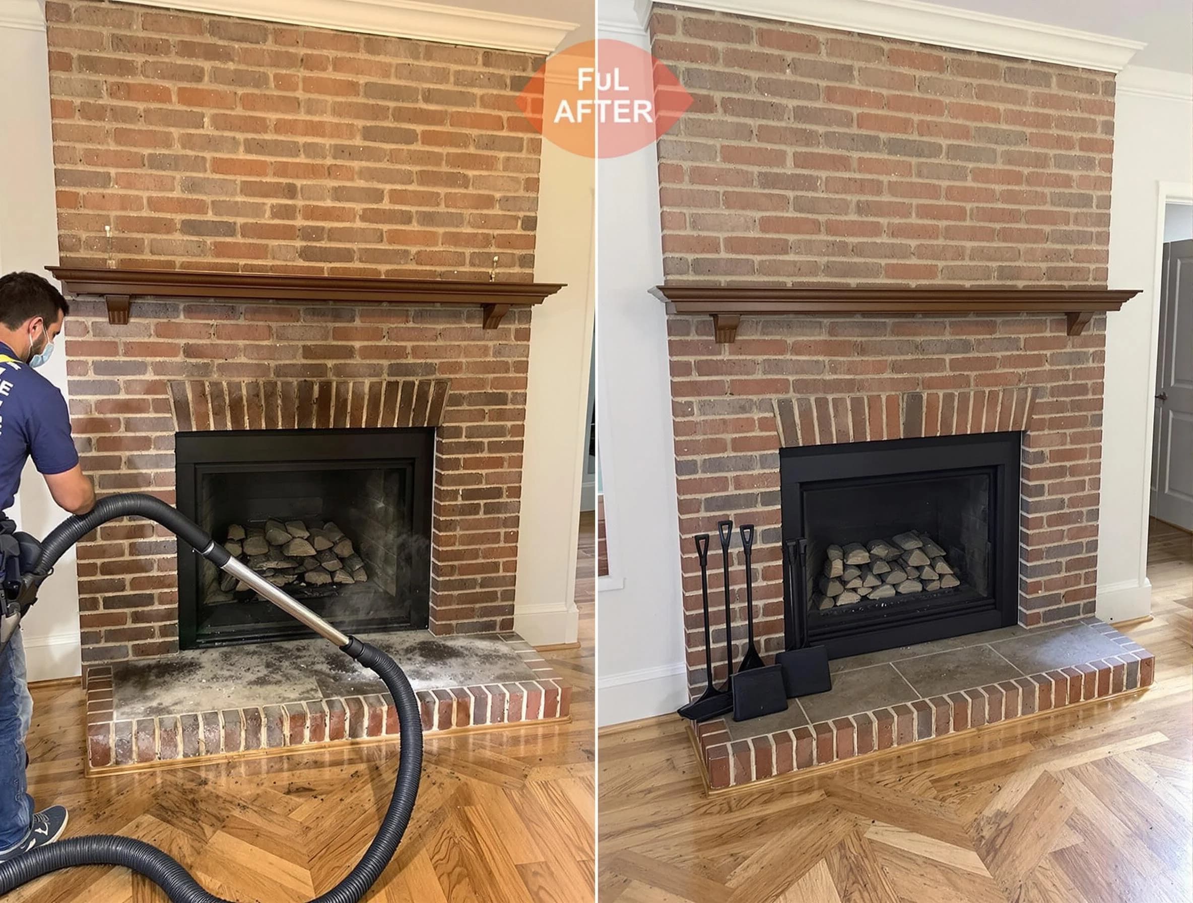 Lyndhurst Chimney Sweep carefully sanitizing a fireplace in Lyndhurst, NJ