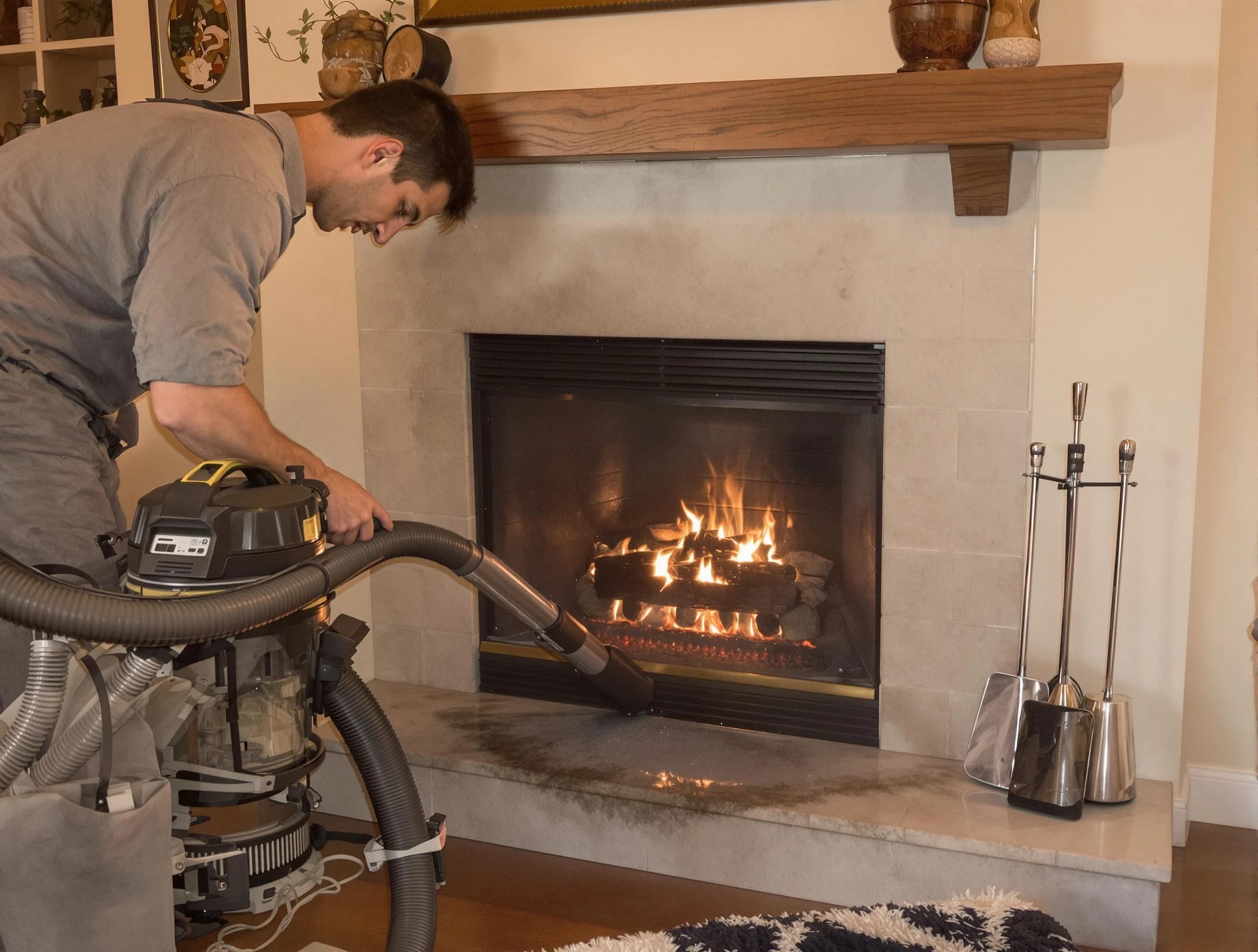 Routine fireplace upkeep by Lyndhurst Chimney Sweep in Lyndhurst, NJ