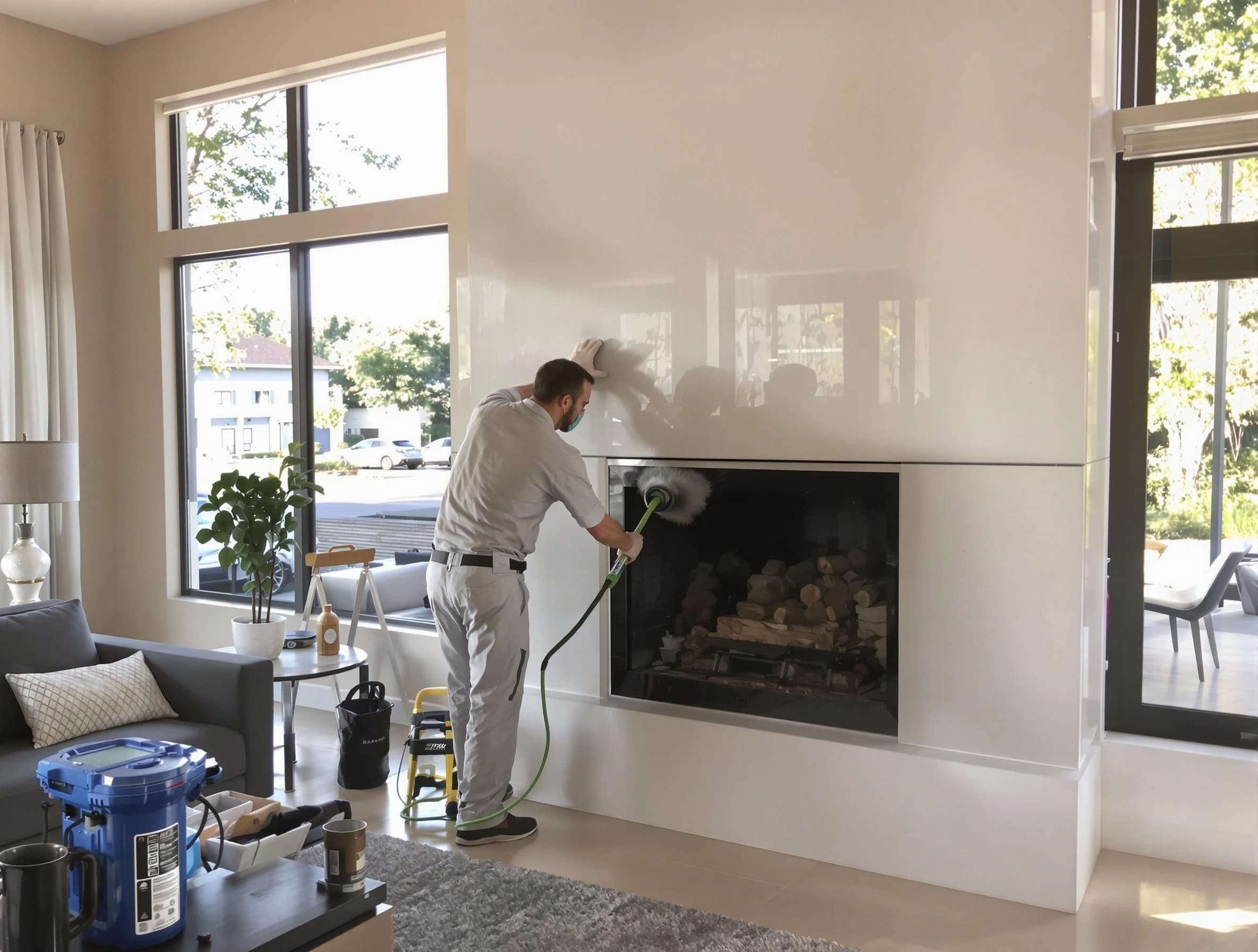 Lyndhurst Chimney Sweep performing thorough soot removal in Lyndhurst, NJ