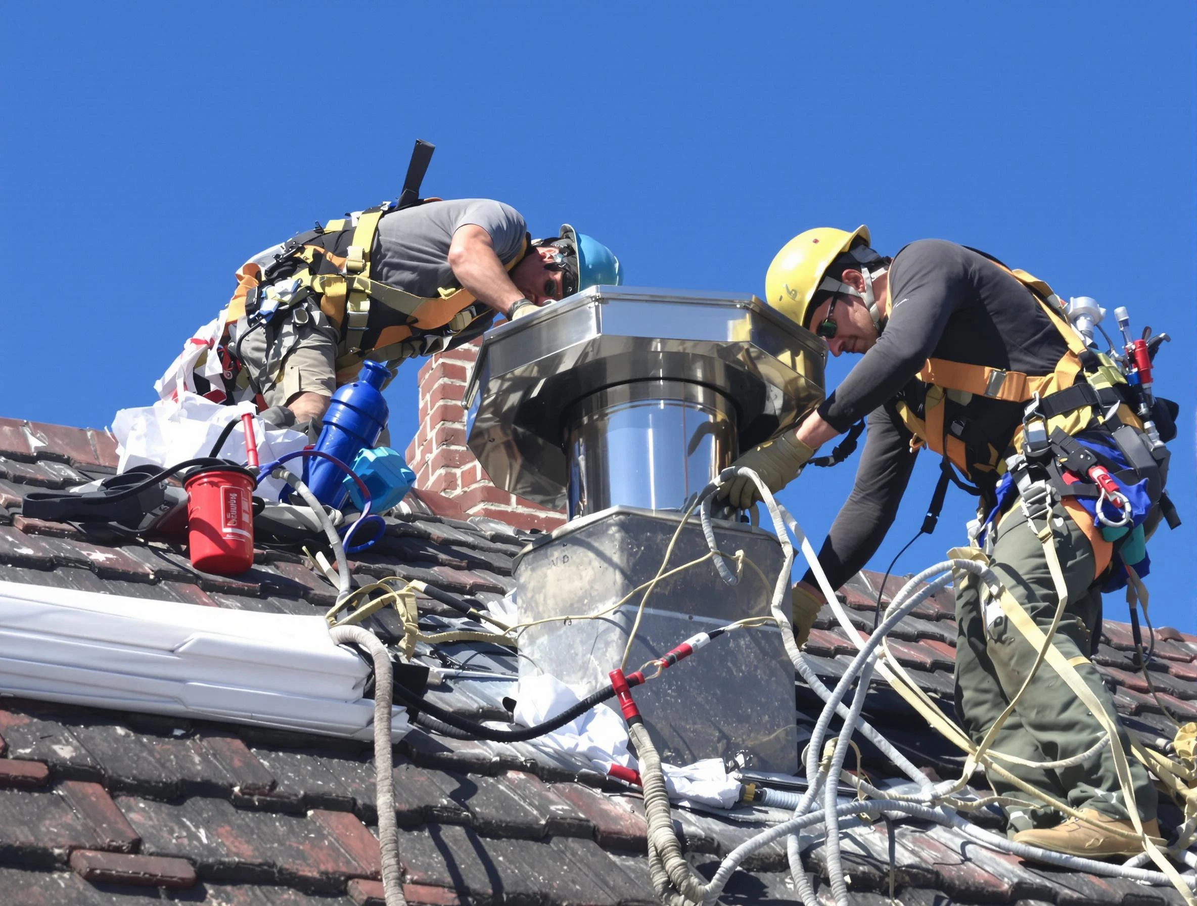 Protective chimney cap installed by Lyndhurst Chimney Sweep in Lyndhurst, NJ