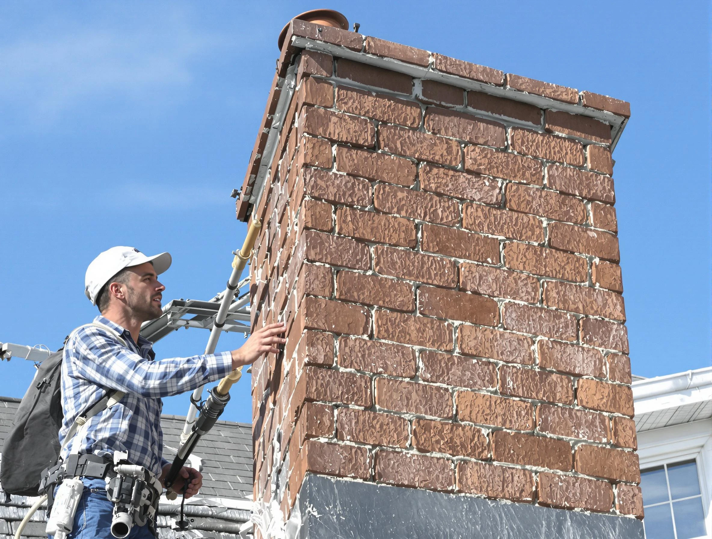 Brickwork for a chimney rebuild by Lyndhurst Chimney Sweep in Lyndhurst, NJ