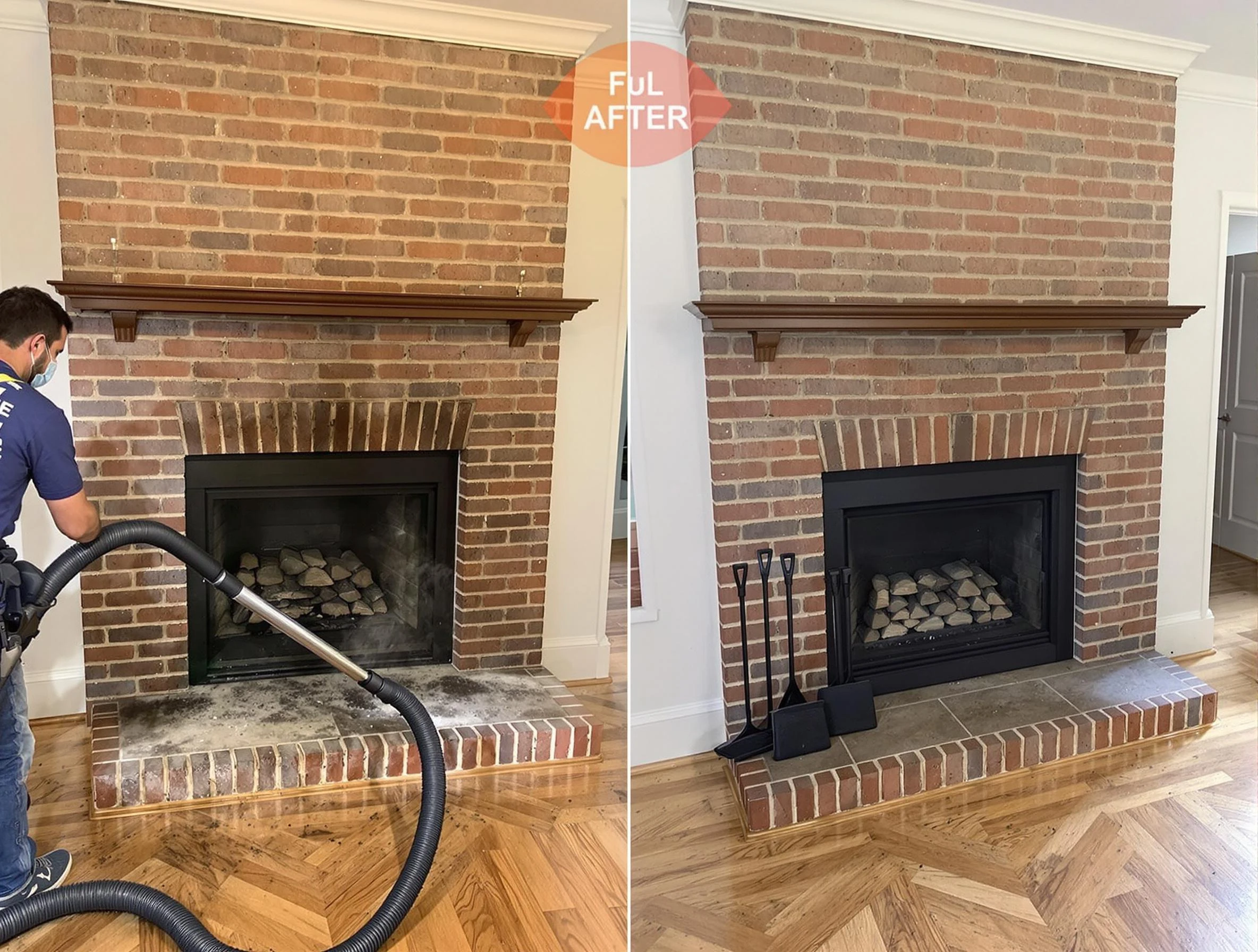 Lyndhurst Chimney Sweep carefully sanitizing a fireplace in Lyndhurst, NJ